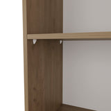 Beaver Balley Bookcase with Open Storage and 5 Shelves, Natural Oak and White B128P314794