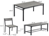 Dining Set for 4, Kitchen with 2 Chairs and a Bench, 4 Piece Kitchen 51333789