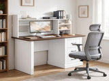 47" Computer Desk with 3 Drawers & Storage Shelves, Home Office Study Writing Table 45828314