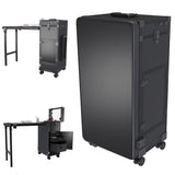 Portable Nail Art Table w/ LED Mirror, Bluetooth, Lockable Drawers, Telescopic Pole - Folding 99919600