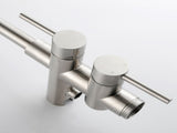 Mount Bathtub Faucet Freestanding Tub Filler Brushed Nickel Standing High Flow Shower Faucets with 20416546