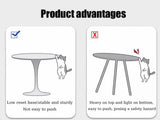 (Natural Wood Color) Round Table, 31.5'' Modern Dining Table, Dining Table,MDF Top and Steel Base W2641P460057