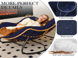 6.3" Outdoor Rocking Chair Cushion Waterproof & Fade-Resistant Egg Lounge Chair Pad with 6 38808701