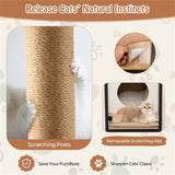 26"H cat coffee table cat furniture tail table cat house with scratching post 96229714