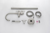 Mount Bathtub Faucet Freestanding Tub Filler Brushed Nickel Standing High Flow Shower Faucets with TH-Y5503NS
