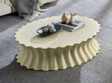 35.04 inch Oval Coffee Table Vintage Sturdy Fiberglass Table For Living Room Apartment Office No W876P408744
