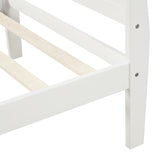 Wood Platform Bed Twin Bed Frame Mattress Foundation Sleigh Bed with Headboard/Footboard/Wood Slat WF192439AAK