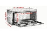 24 x 14 x 16 Inch Underbody Truck Storage Box Plate Waterproof Tool Box with T-Handle Latch and Keys 80124798