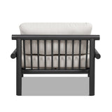 Zara 39.5" Dowel Frame Bolster Patio Deep Seating Armchair, Wheat Beige Axroma Olefin B2719P245978