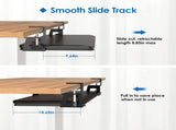 Adjustable Under Desk Keyboard Tray, Retractable Sliding Design, Carbon Steel Construction, 80022259