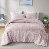 Twin/Twin XL Crushed Velvet Sherpa Reversible Comforter Set B035129827