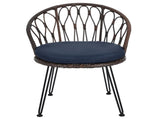 Outdoor Leisure Set, 2 Rattan Single Chairs with A Glass Round Table, Perfectly Suited for N711P256422C