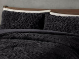 Full/Queen Ruched Fur Down Alternative Comforter Set B035129366