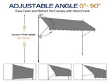 118.1"D x 47.2"W x"H Retractable Awning Grey 70526258