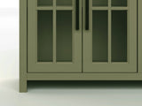 97 inch Fireplace TV Stand Console for TVs up to 100 inches, Minimal Assembly, Sage Green and B108P160247