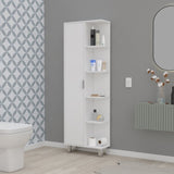 FM FURNITURE Randall Linen Cabinet, with 1 door and 9 shelves, White B128P321051