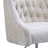 ZNTS Levian Vintage Cream Velvet & Gold Finish Office Chair B2726P266289