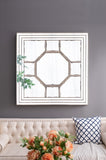 48"x48" Antique Style Decorative Square Wall Mirror with Mirrored Frame, Wall Decor for Living Room W2078126897