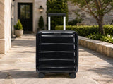 20 Inch Glossy PP Carry-On Suitcase with Iron Telescopic Handle, Spinner Wheels & Combination Lock, W2787P534093