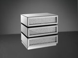 Nysa Mirrored & Faux Crystals Console Cabinet B2726P446688
