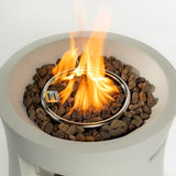 Outdoor Propane Fire Pit Table,Compact Streamlined modern 20-inch,Round Graphite Base with W3016P233624