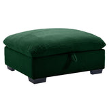 Corduroy Fabric Ottomans Footrest to Combine with 2 Seater Sofa, 3 Seater Sofa and 4 Seater Sofa, W714P183937