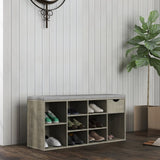 Storage Bench, Shoe Bench, Entryway Bench Padded Cushion, Drawer and Open Compartments, Bench 66471525