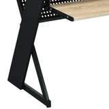 Natural and Black Music Desk with Cord Managements B062P184577