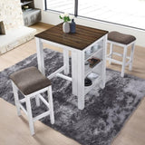 3 Pieces Counter Set Storage Space For Small Space Modern Farmhouse Design Retro Design Easy to W2537P211110