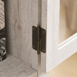 Tall Storage Cabinet, Freestanding Cabinet Glass Door and Shelves, Sideboard cabinet, Cabinet W2275P206604