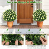 2 Pack Lifelike Artificial Potted Plants - White 68459043
