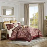 12 Piece Comforter Set with Cotton Bed Sheets Red Queen B035128826