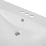 ZNTS 36" Single Bathroom Vanity Top with White Basin, 3-Faucet Holes, Ceramic, White N725P171539K