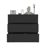 Austin Three Drawer Dresser, Pull Out Mechanism-Black B07092132