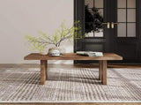 39.37" Solid Wood Coffee Table, 100% Real Wood Rectangular Center Table, 39.37" 23.62" 15.75", W5909P583175