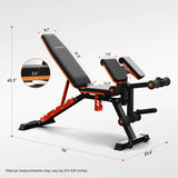 DAV Adjustable Preacher Curl Weight Bench With Leg ExtensionSupport for self-pickup face sheet, 11073184