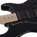 ZNTS ST Stylish Electric Guitar with Black Pickguard Black 36403744