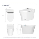 ZNTS Luxury Smart Toilet Bidet Built In, Bidet Toilet Heated Seat, Elongated Japanese Toilet 52919809