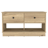 Hamilton Storage Bench, Two Open Shelves, Two Drawers -Light Oak B20091911