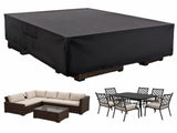 Rectangle Patio Furniture Cover 600D Waterproof Outdoor Dining Table and Chair Cover Anti-UV Outside 62411375