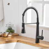 Commercial Black Kitchen with Pull Down Sprayer, Single Handle Single Lever Kitchen Sink W1932P172271