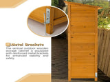 Outdoor Storage Shed with Lockable Door, Wooden Tool Storage Shed with Detachable Shelves and Pitch 28814055