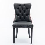 Furniture, Modern, High-end Tufted Solid Wood Contemporary PU and Velvet Upholstered Dining Chair 94894593