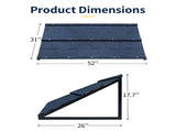 52"x18" Navy Blue Awning, Iron Frame, Corrugated Steel Tile Coating 23981193