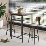 Bar table, equipped with 2 bar stools , with backrest and partition W57868881