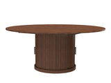 59" Extendable Oval Dining Table with 2-Tier Storage for 4-6, Space Saving Expandable Kitchen Table 36062043