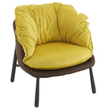 Velvet Accent Chair Barrel Chair with Metal Legs Modern Comfy Armchair Accent Reading Chair for 00937279
