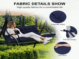 Outdoor Swing Cushions 70 Inch, Waterproof 4" Thick Porch Swing Cushion Replacement with Backrest 68786034