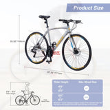 24 Speed Hybrid bike Disc Brake 700C Road Bike For men women's City Bicycle W1019112677