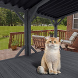 Cat Window Box, 43.3" Catio Outdoor Cat Enclosure with Bug Proof Net for Sunbathing, Napping & W2831P313981